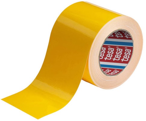 ADHESIF DE MARQUAGE AU SOL JAUNE 100mX100mm TESA